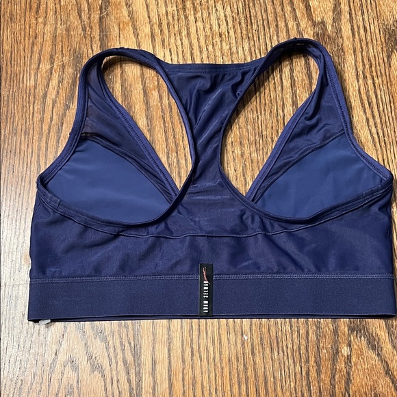 Adam Selman Sport Sheer Racerback Navy Sports Bra - Picture 7 of 7
